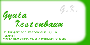 gyula kestenbaum business card